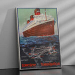 Affiche Vintage Compagnie Générale Transatlantique - Dzeco Art – Image 2