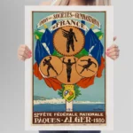 Affiche Vintage Alger 1930 | Léon Carré Fête Fédérale | Dzeco Art – Image 4