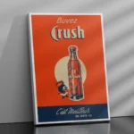 Affiche vintage Crush Algérie - Décoration gazouz algérois rétro avec mascotte Crushy
