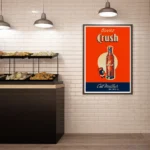 Affiche vintage Crush Algérie - Décoration gazouz algérois rétro avec mascotte Crushy