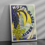Affiche vintage Hôtel Oasis Alger Dzeco Art – Image 2