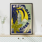 Affiche vintage Hôtel Oasis Alger Dzeco Art – Image 4