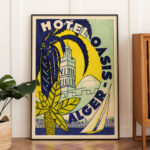 Affiche vintage Hôtel Oasis Alger Dzeco Art – Image 5