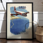 Affiche Vintage Air Algérie C.G.T.A. - Vol sur Alger | Dzeco Art – Image 2