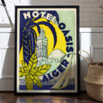 Affiche vintage Hôtel Oasis Alger Dzeco Art – Image 6