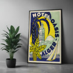Affiche vintage Hôtel Oasis Alger Dzeco Art – Image 8