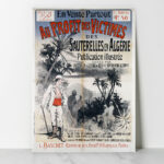 Affiche vintage Algérie El Djerad publication illustrée ancienne