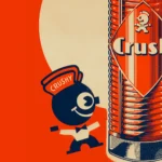 Affiche vintage Crush Algérie - Décoration gazouz algérois rétro avec mascotte Crushy