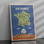 Affiche vintage aviation Algérie – Air France Afrique du Nord 1954 – Image 3