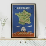 Affiche vintage aviation Algérie – Air France Afrique du Nord 1954 – Image 5