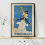 Affiche Vintage Algérie - Chréa Sports d'Hiver | Décoration Dzeco – Image 5