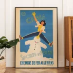 Affiche Vintage Algérie - Chréa Sports d'Hiver | Décoration Dzeco – Image 6