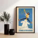 Affiche Vintage Algérie - Chréa Sports d'Hiver | Décoration Dzeco – Image 8