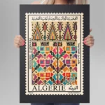 Affiche Algérie Vintage : Timbre Broderie d'Annaba | DzecoArt – Image 3
