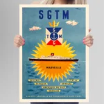 Affiche SGTM Marseille Algérie décoration murale style vintage salon