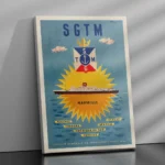Affiche vintage SGTM Marseille Algérie – Villemot années 50 – Image 9