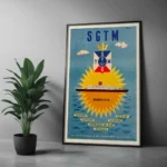 Poster SGTM Marseille encadré affiche bateau rétro années 50