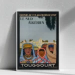 Affiche vintage Touggourt Algérie - Chemin de fer de l’État – Image 4