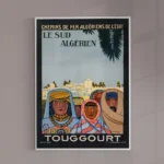 Affiche vintage Touggourt Algérie - Chemin de fer de l’État – Image 5