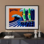 Affiche Vintage Perrier Voilier - Bernard Villemot 1982 – Image 4