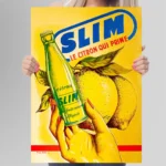Affiche Vintage Slim Citron – Publicité Hamoud Boualem – Image 2