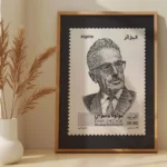 Affiche Vintage Algérie Poste - Mouloud Mammeri - Art Philatélique – Image 6