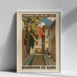 Affiche vintage Bourbonne-les-Bains - Chemins de Fer de l'Est – Image 4
