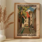 Affiche vintage Bourbonne-les-Bains - Chemins de Fer de l'Est – Image 3