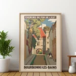 Affiche vintage Bourbonne-les-Bains - Chemins de Fer de l'Est – Image 10
