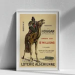 Affiche vintage Algérie - Loterie Algérienne 1949 Tamanrasset
