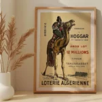 Affiche vintage Algérie - Loterie Algérienne 1949 Tamanrasset