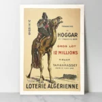 Affiche vintage Algérie - Loterie Algérienne 1949 Tamanrasset