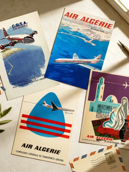 pack de Cartes Postales vintage d'air Algérie