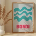 Affiche Ville Bondi Beach — Design Minimaliste & Vagues – Image 2