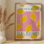 Affiche Ville Palerme — "Limoni e Mare" Design Moderne – Image 2