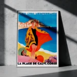 Affiche La Plage de Calvi Corse - Roger Broders 1929 – Image 3
