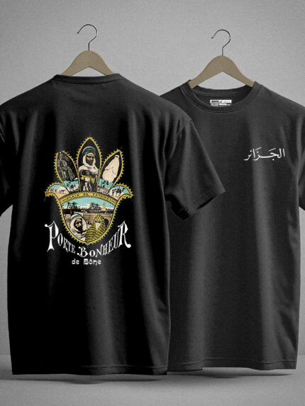 tshirt blanc algerie patrimoine khamsa vintage porte bonheur de bone annaba