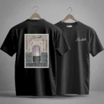t-shirt algerie patrimoine dzeco art blanc broderie et timbre historique