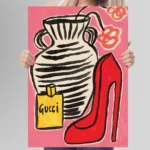 Affiche Mode Vintage Gucci & Escarpin Rouge — Poster Pop – Image 7