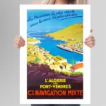 Affiche Vintage Navigation Mixte L'Algérie par Port-Vendres – Image 2