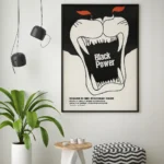 affiche black power vintage poster panthere noire droits civiques militant dzeco art