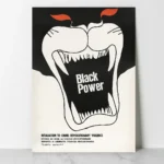 affiche black power vintage poster panthere noire droits civiques militant dzeco art