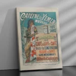 affiche publicitaire vintage cafe cafeine du yemen albert guillaume belle epoque femme orientale réclame pharmacie paris retro poster dzecoart