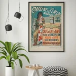 affiche publicitaire vintage cafe cafeine du yemen albert guillaume belle epoque femme orientale réclame pharmacie paris retro poster dzecoart