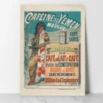 affiche publicitaire vintage cafe cafeine du yemen albert guillaume belle epoque femme orientale réclame pharmacie paris retro poster dzecoart