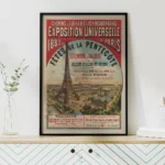Affiche Vintage Exposition Universelle 1889 Paris Tour Eiffel PLM – Image 5