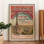 Affiche Vintage Exposition Universelle 1889 Paris Tour Eiffel PLM – Image 3
