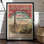 Affiche Vintage Exposition Universelle 1889 Paris Tour Eiffel PLM – Image 6