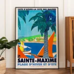 Affiche Vintage Sainte-Maxime Roger Broders PLM 1930 – Image 2
