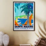 Affiche Vintage Sainte-Maxime Roger Broders PLM 1930 – Image 6